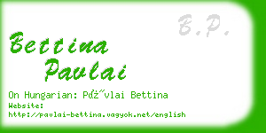 bettina pavlai business card